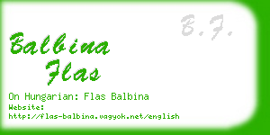 balbina flas business card